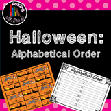 Halloween Dolch Alphabetical ABC order