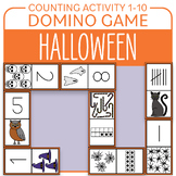 Halloween Domino Counting 1-10 Numbers Ten Frames Hallowee