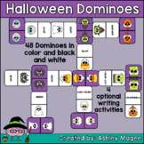 Halloween Domino Game with Writing Activity Options - Hall