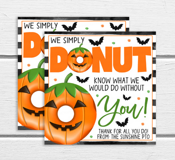 Halloween Donut Appreciation Gift Tag, Donut Know What We Would Do ...