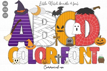Preview of Halloween Doodle Alphabet - Spooky Lettering Set for Crafts, Halloween Doodle fo