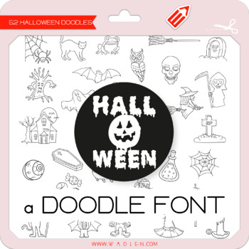 Preview of Halloween Doodle Font - W Λ D L Ξ N