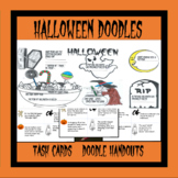 Halloween Doodles, Task Cards & Speaking Game!