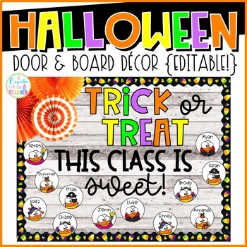 Preview of Halloween Door & Board Decor {Editable!}