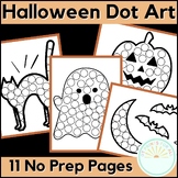 Halloween Dot Art Printable - Halloween Dot Markers PreK F