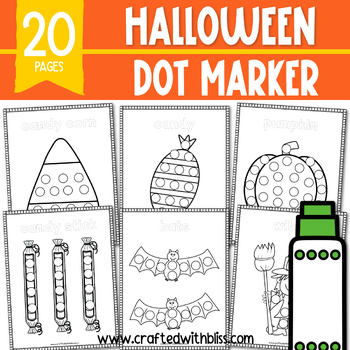 Preview of Halloween Dot Marker Activity Do A Dot Craft Toddler Fine Motor Preschool