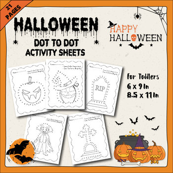 Preview of Halloween Dot To Dot Activity Sheets