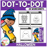 Halloween Dot to Dot Worksheets Counting Numbers Connect t