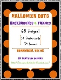 Halloween Dots: Backgrounds & Frames (Commercial Use OK)