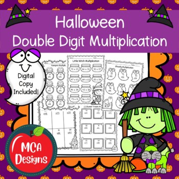 Preview of Halloween Double Digit Multiplication