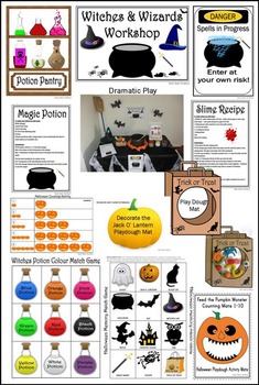 Magic & Potions Witches and Wizards Dramatic Play Printable –
