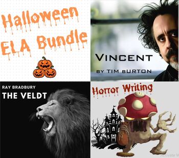 Preview of Halloween ELA Bundle - Games, Short Story, Creative Writing, Poetry,  & More!