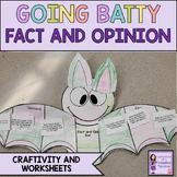 Halloween ELA Craft Fact and Opinion Bats Worksheets