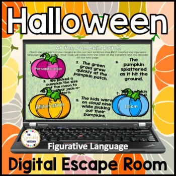 Preview of Halloween ELA DIGITAL ESCAPE ROOM - Figurative Language