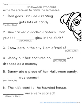 Halloween ELA Worksheets by Sarah Eisenhuth | Teachers Pay Teachers