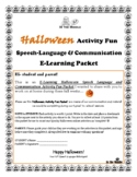 Halloween ELearning Speech Language Activity Fun Packet