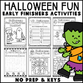 Halloween Early Finishers: Fun Pack - No Prep
