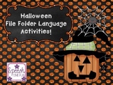 Halloween Early Language File Folder Activities