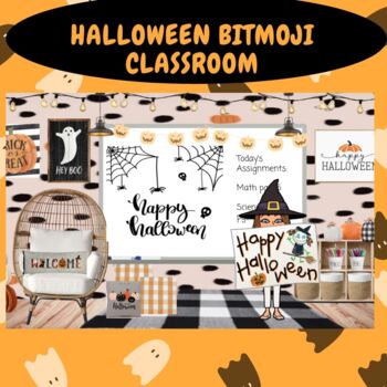 Preview of Halloween Editable Bitmoji Classroom