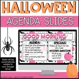 Halloween Editable Google Slides Templates - Daily Agenda 