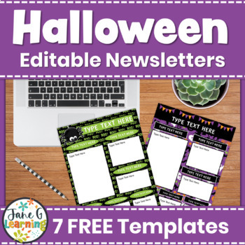 Preview of Halloween Editable Newsletter Templates | Free Halloween Template - Newsletter
