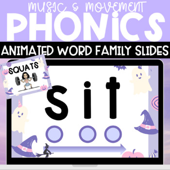 Preview of Halloween Editable Phonics Word Family -It / Segment / Blend / Animated Slides