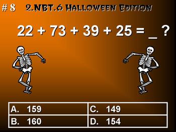 Preview of Halloween Edition 2nd Grade Common Core Math 2.NBT.6 Add Four Two-Digit Numbers