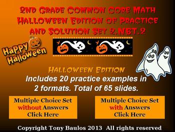 Preview of Halloween Edition 2nd Grade Math 2 NBT.2 Place Value, Skip Count by 5, 10, 100