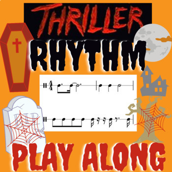 Preview of Halloween Elementary Music | Rhythm Play Along Sheet Music & VIDEO