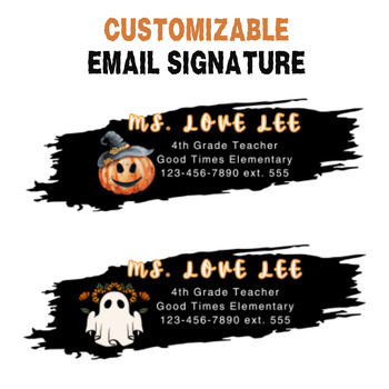 Preview of Halloween Email Signature Editable with Canva