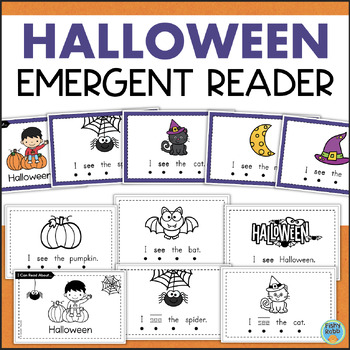 Preview of Halloween Emergent Reader Kindergarten Sight Words Decodable Book