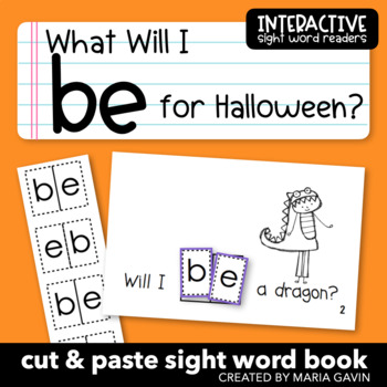 Preview of Halloween Emergent Reader: "What Will I Be for Halloween?" Sight Word Book