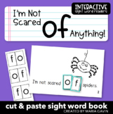 Halloween Emergent Reader for Sight Word OF: "I'm Not Scar