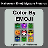 Halloween Emoji: Color by Emoji - Mystery Pictures