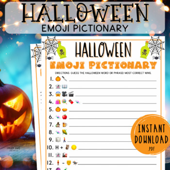 Halloween Horror Movie Emoji Quiz Halloween Activity Printables Emoji  Pictionary 2 Fun Rounds Horror Movies Instant Download 