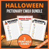 Halloween Emoji Pictionary Games, Printable Halloween Activity