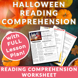 Halloween English & ESL Reading Worksheet with Fun Lesson Plan