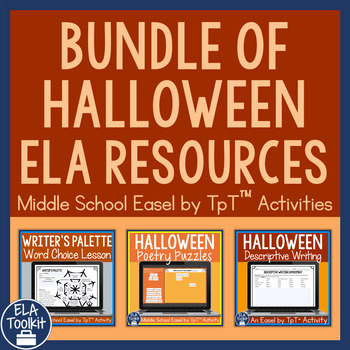 Preview of Halloween English Language Arts Resources for Middle School Reading and Writing