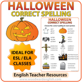 Halloween English Spelling Worksheet