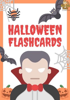 Preview of Halloween English Vocabulary Flashcards| Pre-k to 1st grade