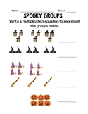 Halloween Equal Groups Worksheets