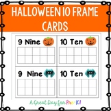 Halloween 10 Frame Cards for Preschool, Prek, and Kindergarten