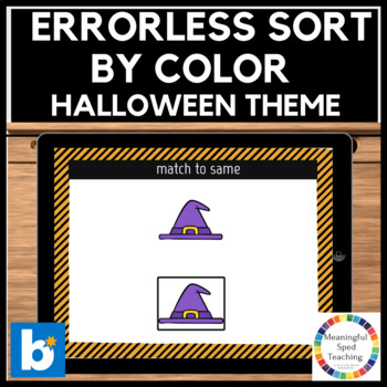 Preview of Halloween Errorless Color Identification | Boom Cards™