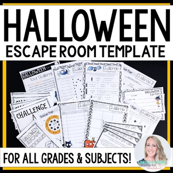 Preview of Halloween Escape Room Activity TEMPLATE