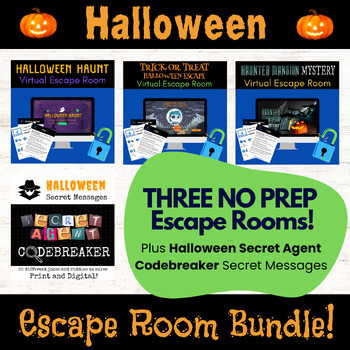 Preview of Halloween Escape Room Bundle