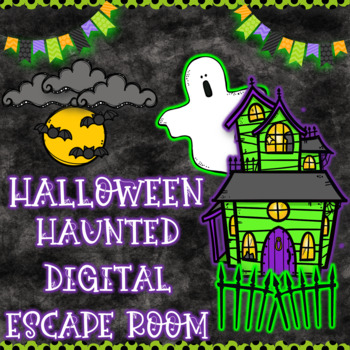 Preview of Halloween Escape Room - Digital & ELA Skill-Based!