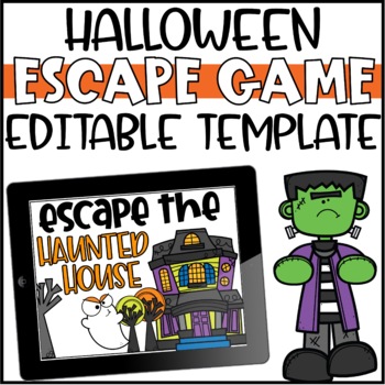 Preview of Halloween Escape Room Editable Template - Escape the Haunted House