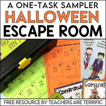 Preview of Halloween Escape Room FREEBIE