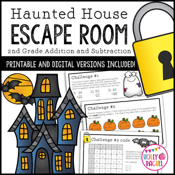 Preview of Halloween Escape Room Math Addition and Subtraction