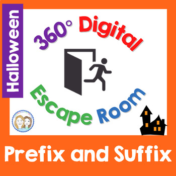 Preview of Halloween Escape Room | Prefix and Suffix Games | Haunted House
